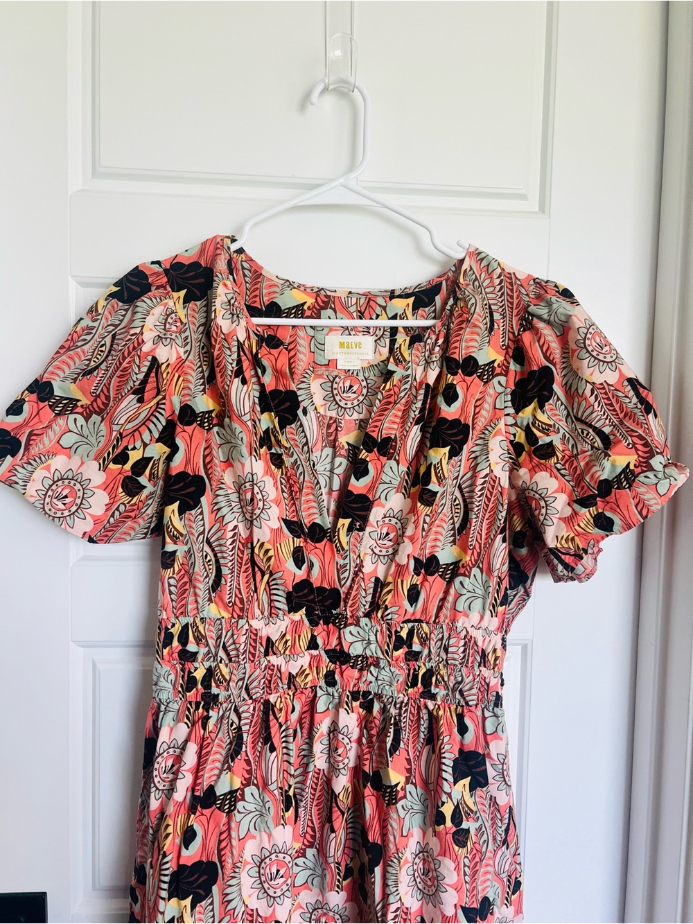 Anthropologie Somerset Maxi Dress Coral Multi Floral Dress - Picture 2 of 6